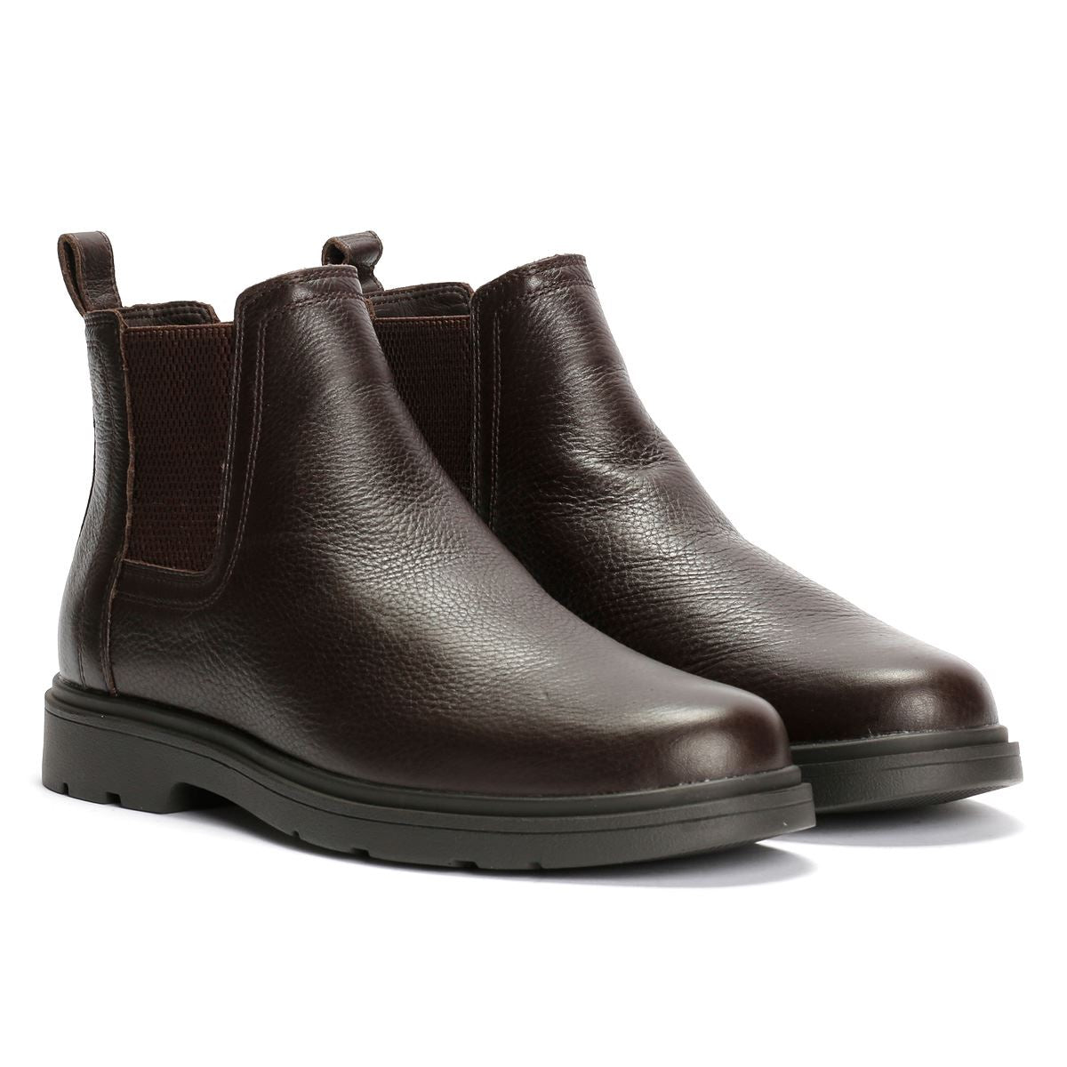 Geox Spherica EC1 C Tumble Bottes En Cuir Pour Hommes Marron