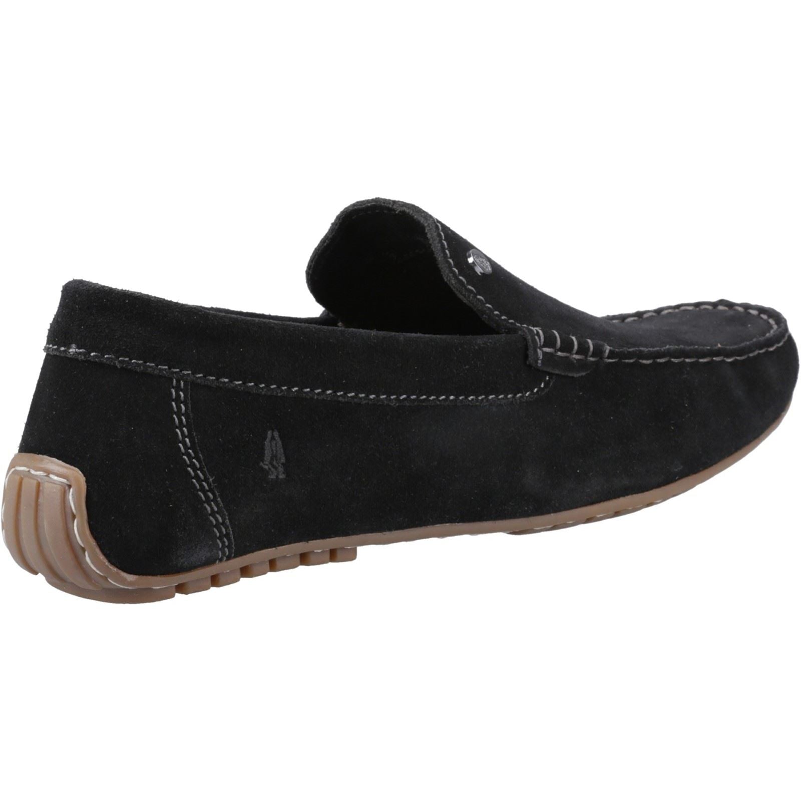 Hush Puppies Ralph Suede Mocassins Noirs En Cuir Pour Hommes