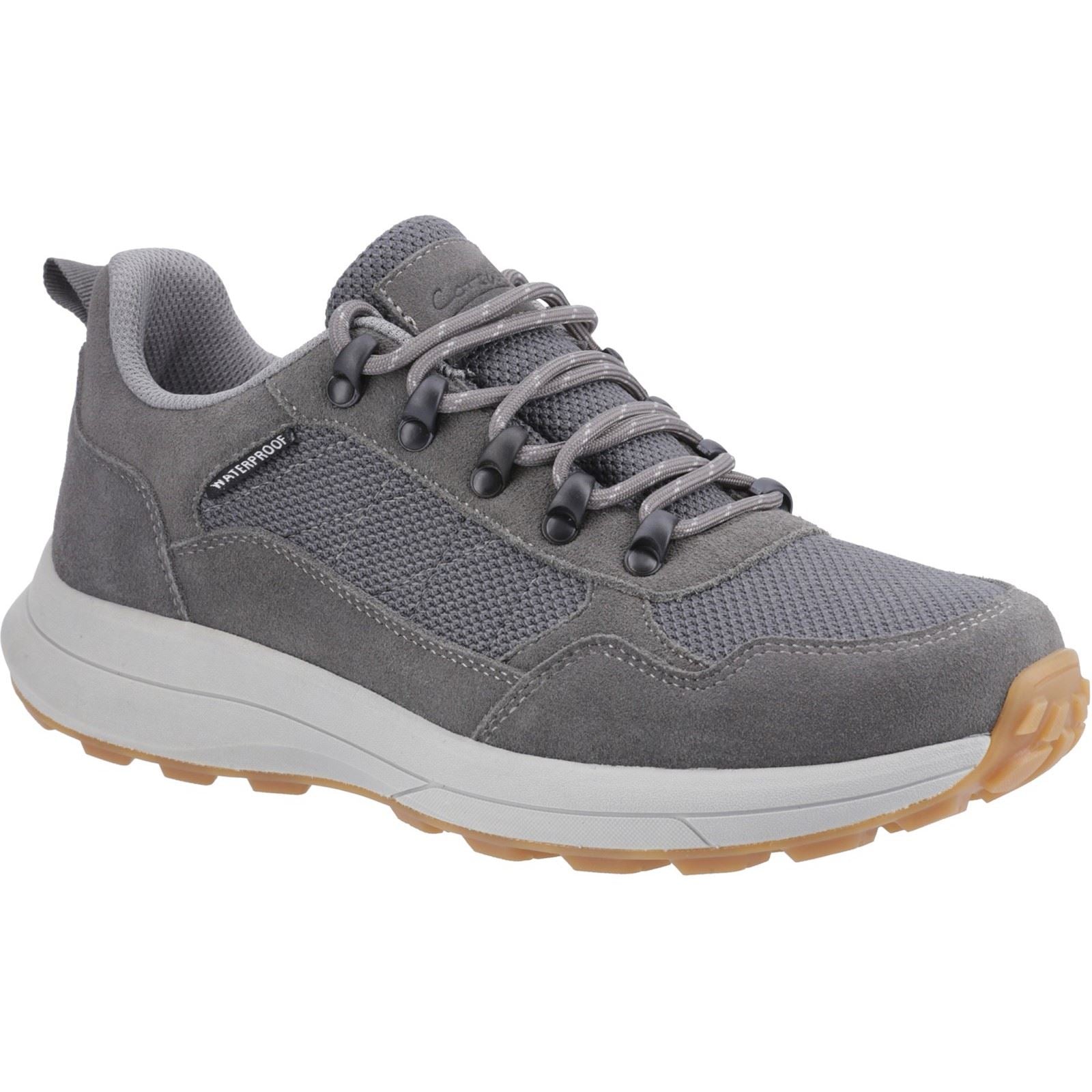Cotswold Elmfield Baskets Grises Pour Hommes En Maille Suédoise