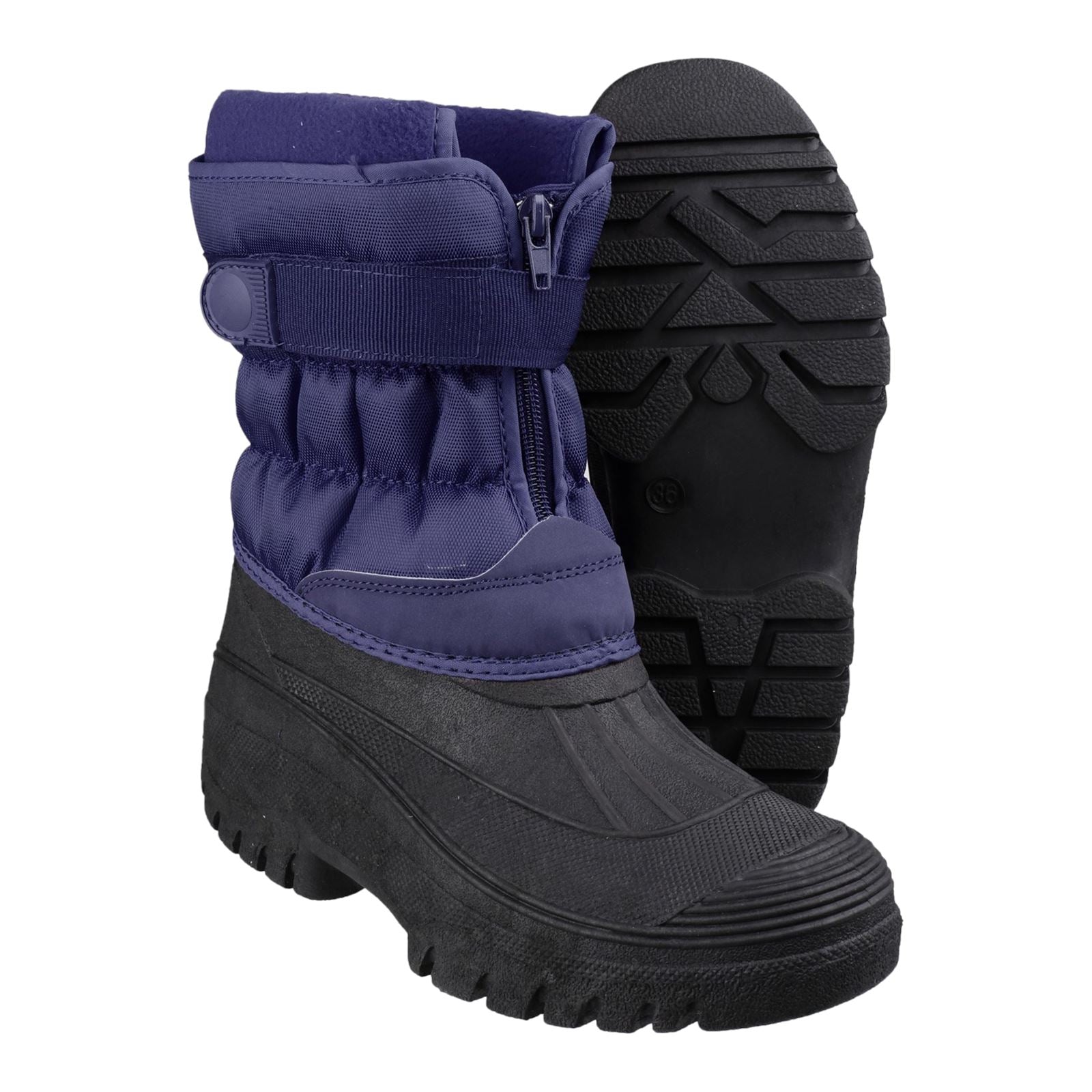 Cotswold Chase Bottes En Caoutchouc Marine En Tissu