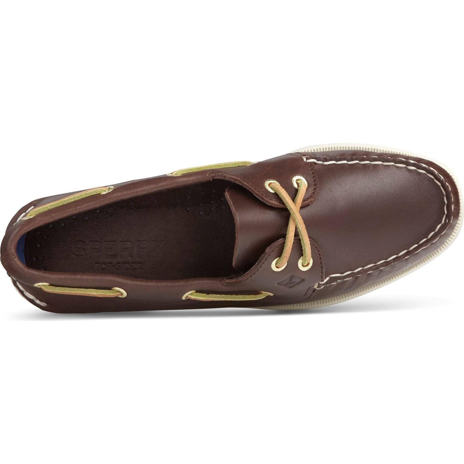 Sperry Authentic 2 Eye Chaussures De Bateau En Cuir Pour Femmes Marron