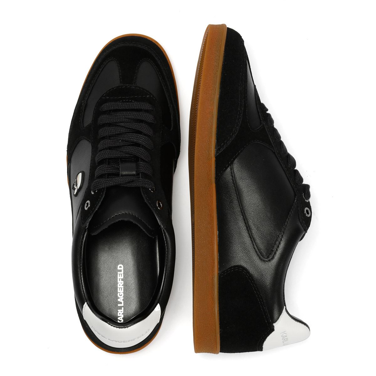 Karl Lagerfeld Kandidate NFT Baskets Noires En Cuir Pour Femmes