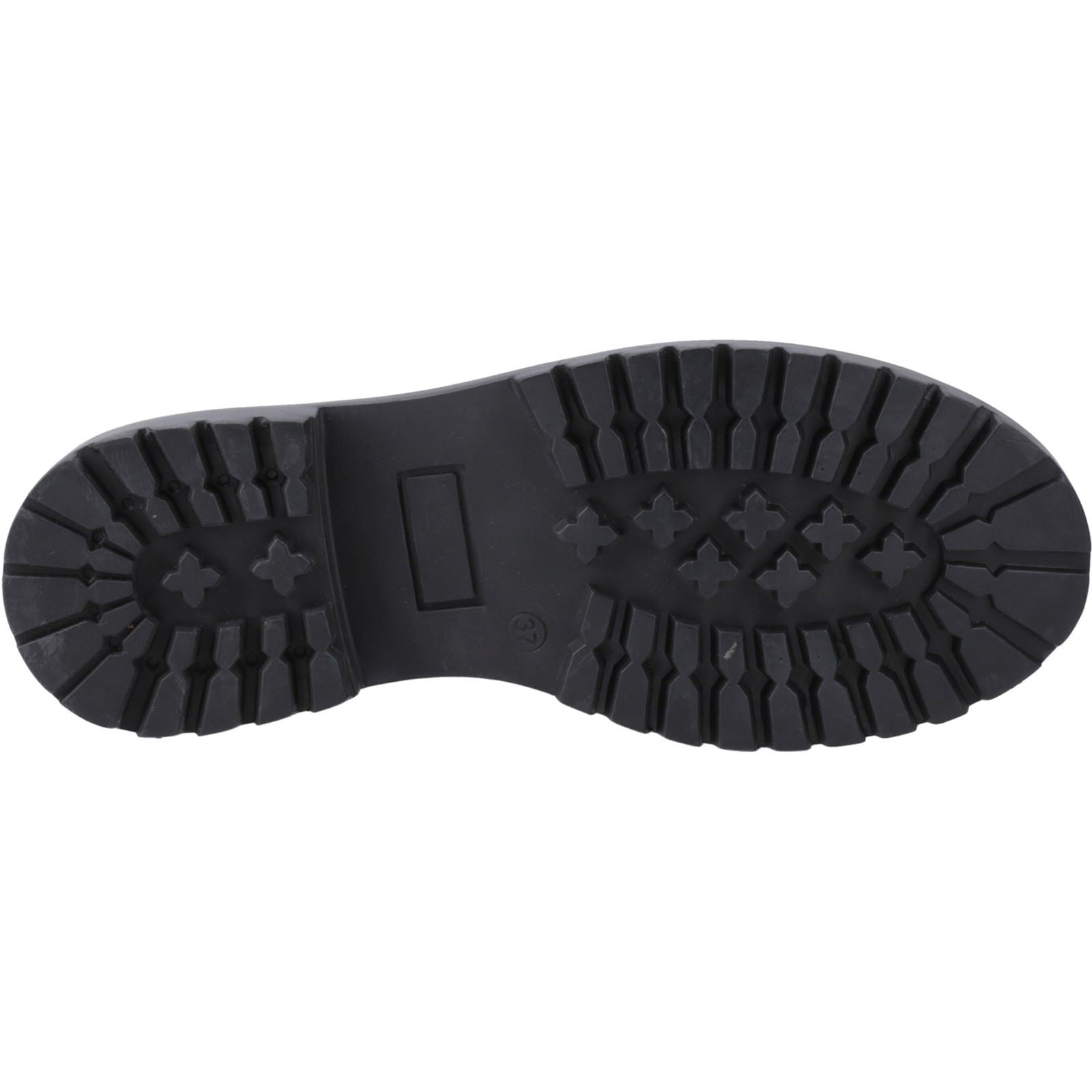 Hush Puppies Aubrey Chaussures Noires Derby En Cuir Pour Filles
