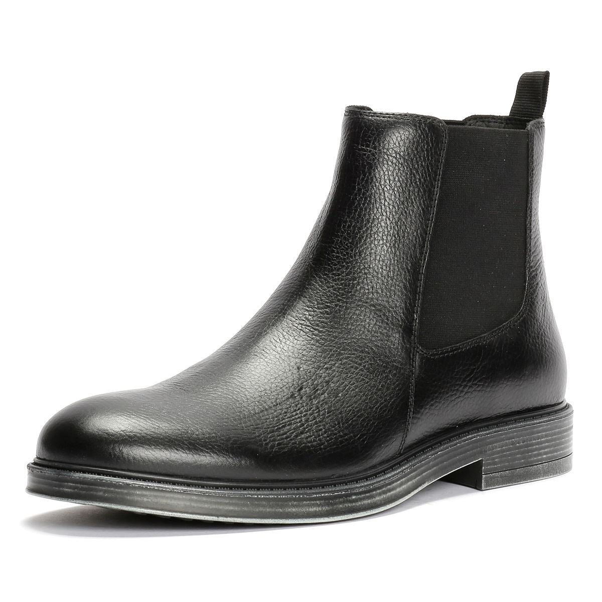 Geox Henreys Bottes Noires En Cuir Pour Hommes