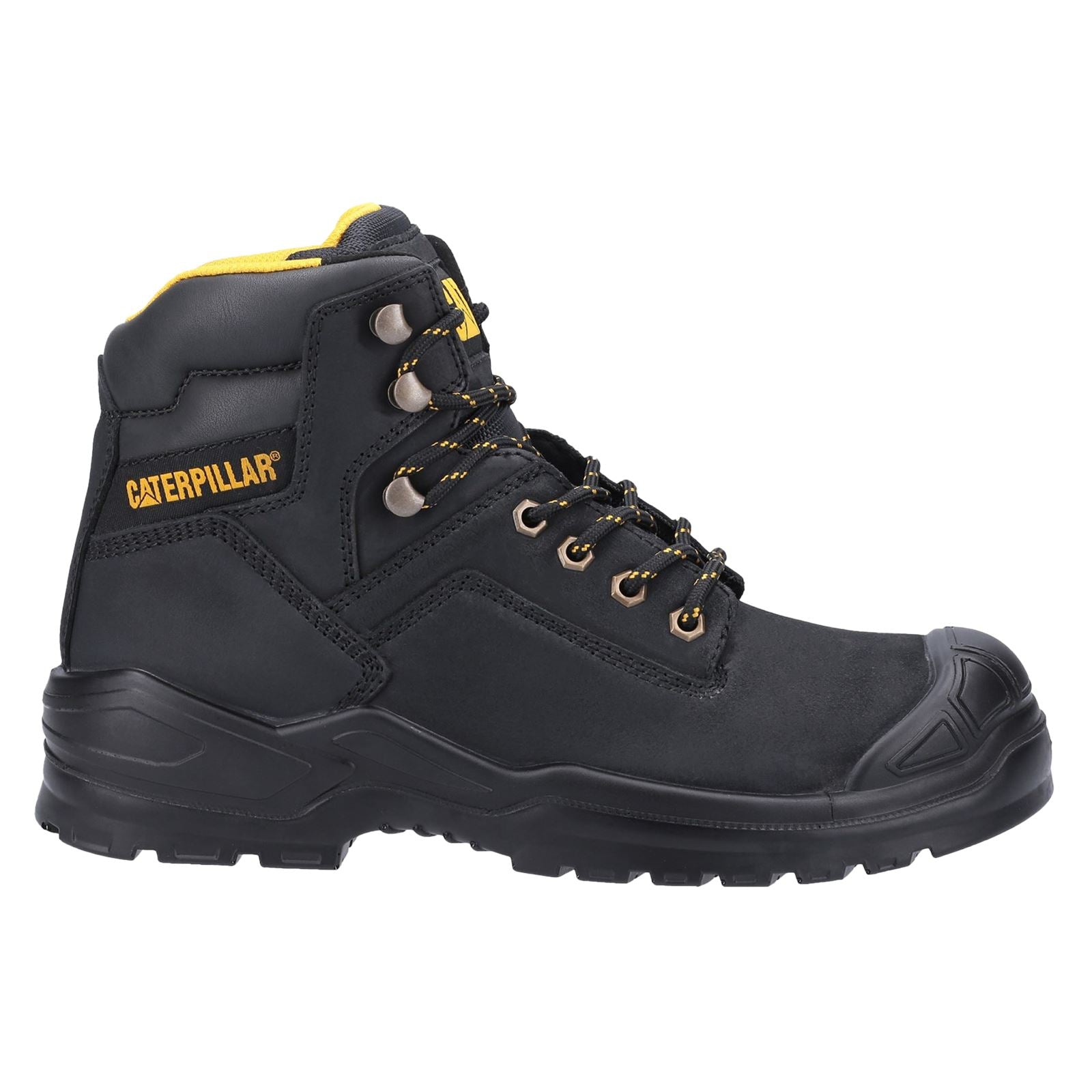 Caterpillar  Bottes De Sécurité En Cuir Noir Striver Mid S3