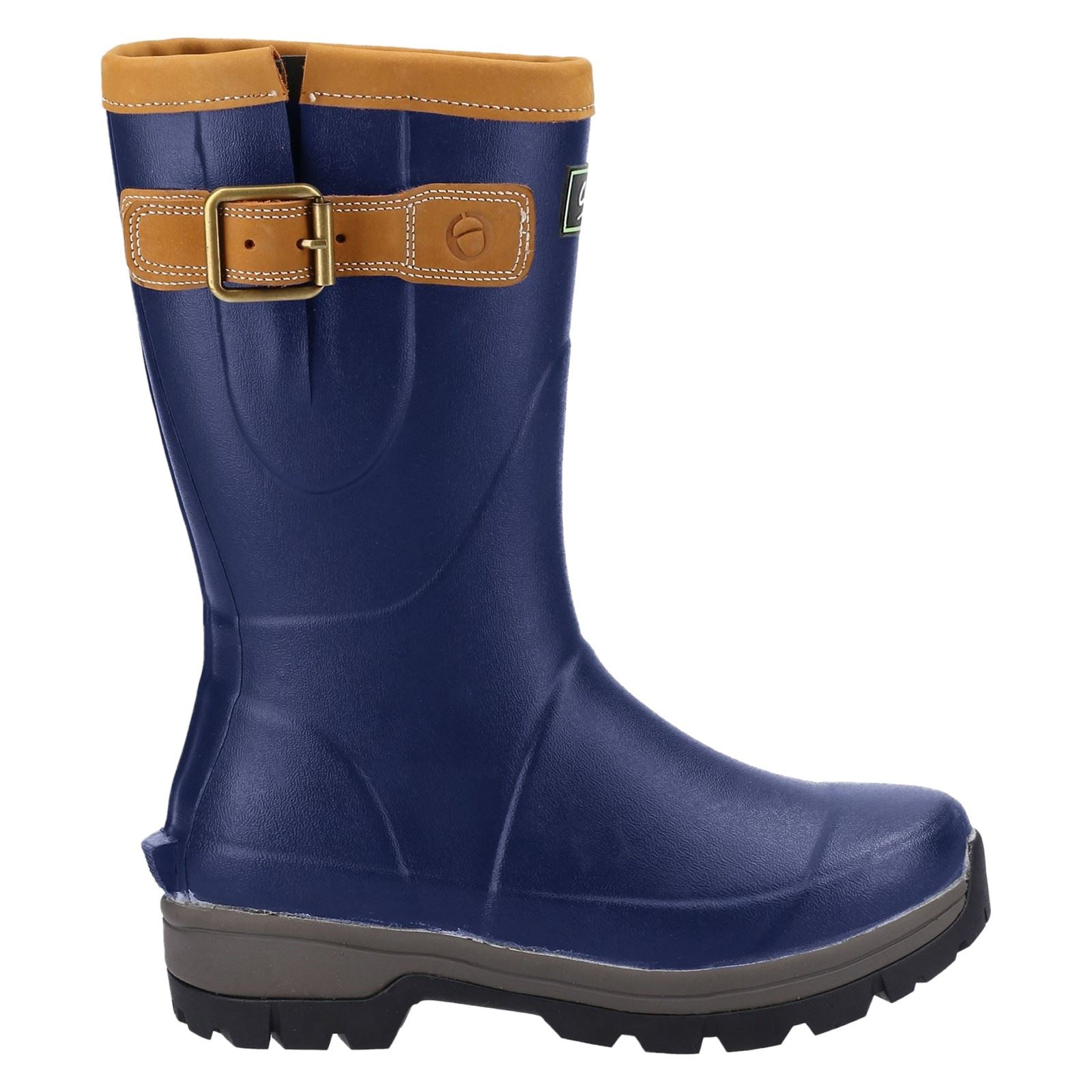 Cotswold Stratus Short Bottes De Pluie Pour Femmes En Caoutchouc Bleu Marine
