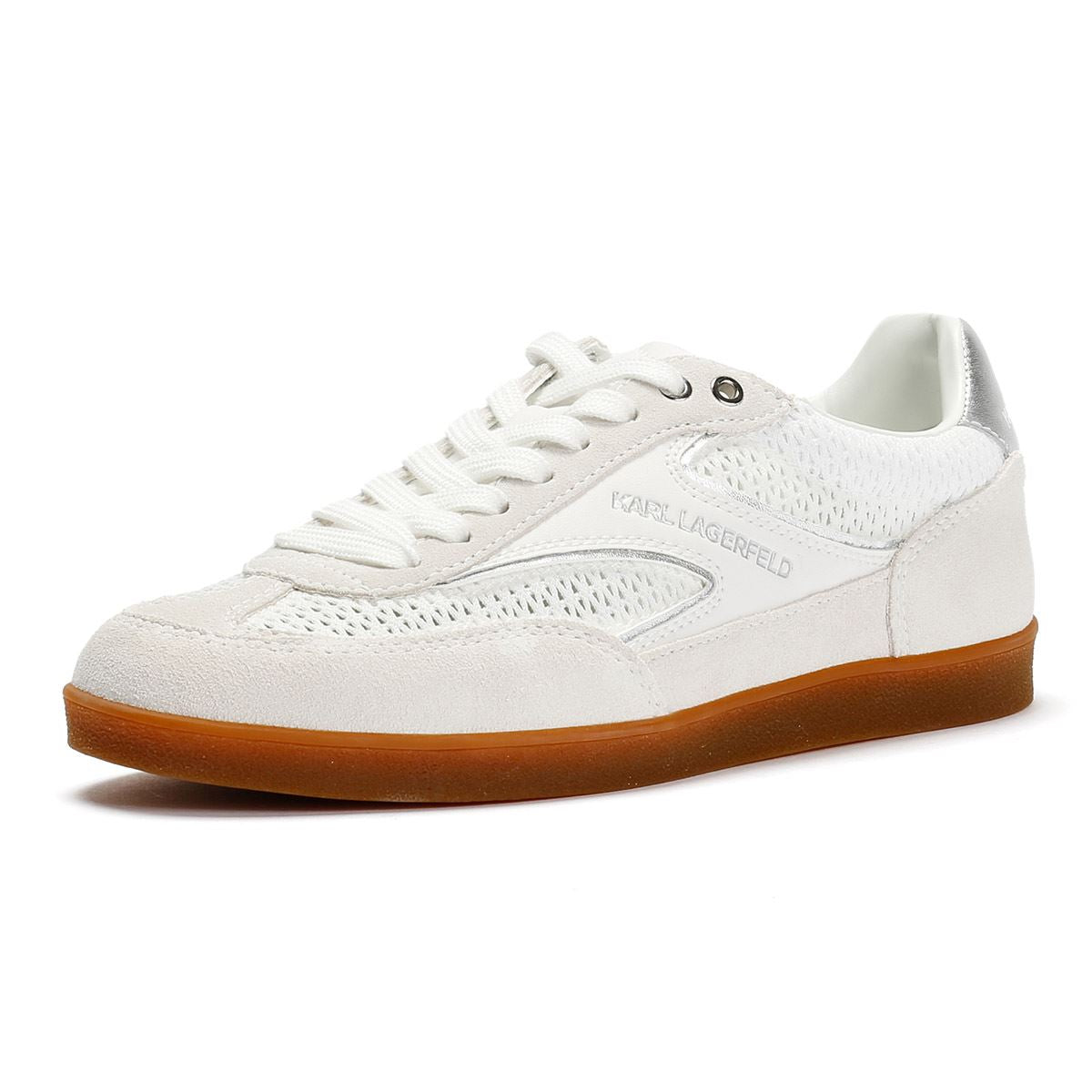 Karl Lagerfeld Kandidate Mesh Mix Baskets Blanches Pour Femmes