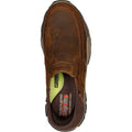 Skechers Respected Elgin Chaussures Mocassins Pour Homme En Cuir Marron Foncé