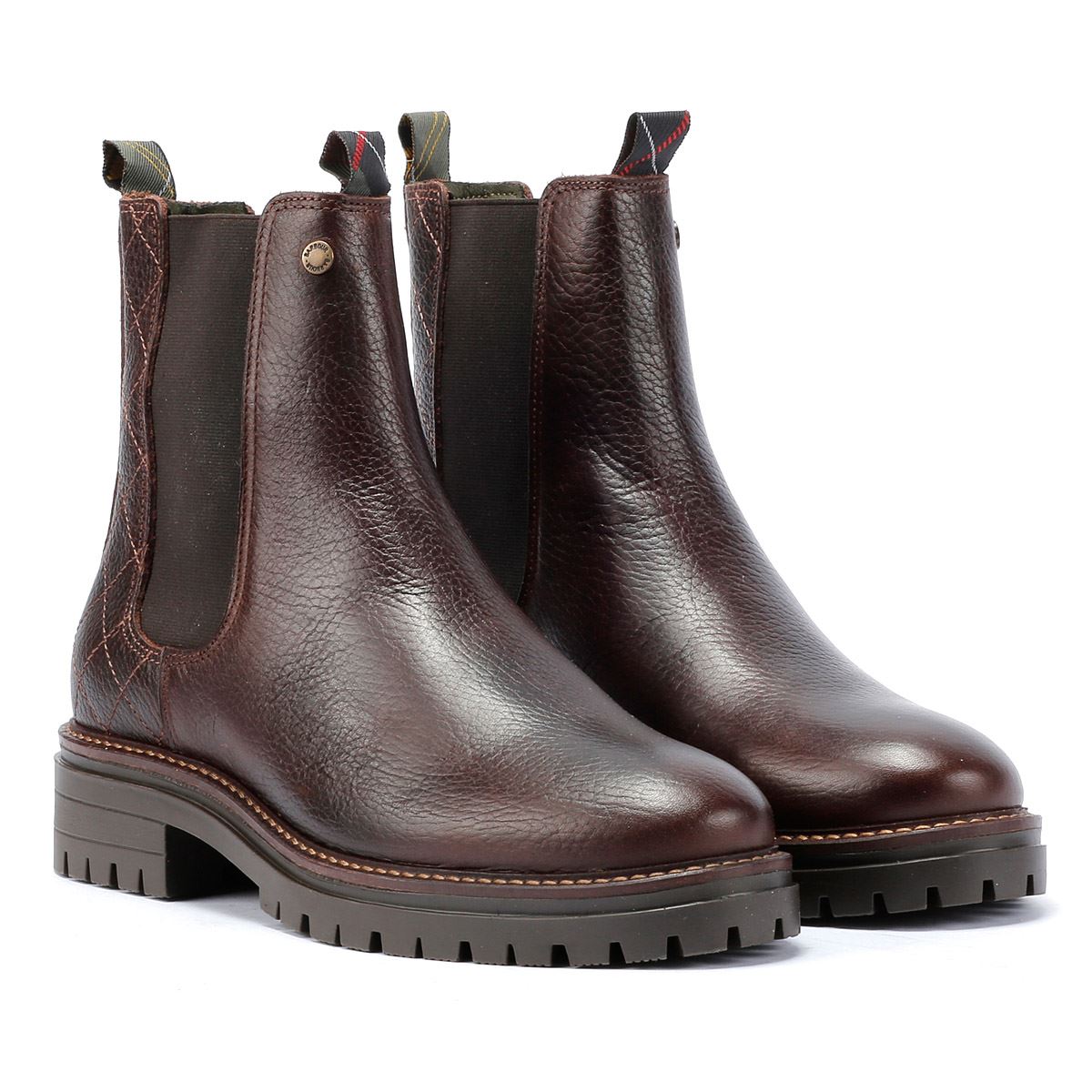 Barbour Evie Bottes marron en cuir pour femmes