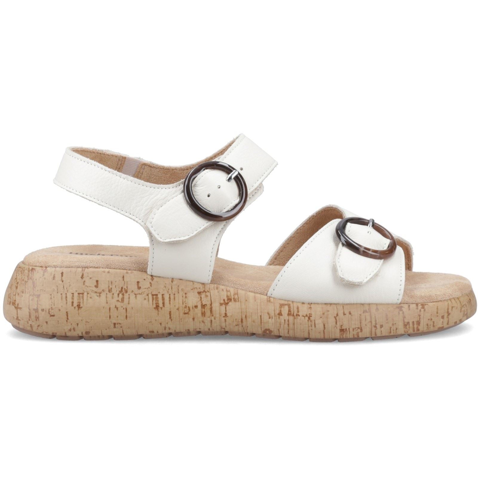 Hush Puppies Alison Sandales En Cuir Pour Femmes De Couleur Crème