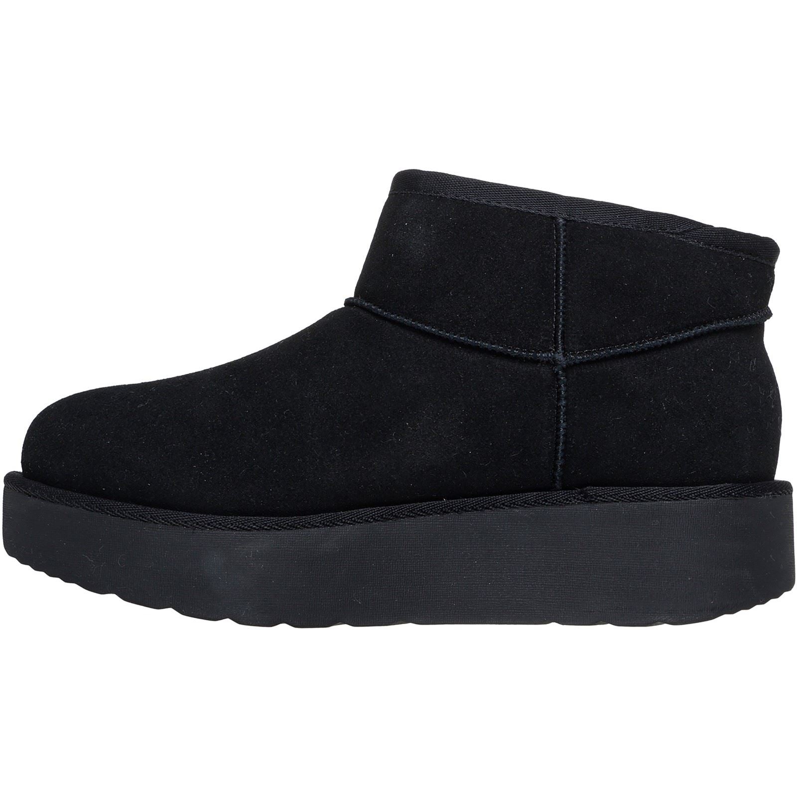 Skechers Keep Cozy Bottes De Cheville En Cuir Noires Pour Femmes Hiver