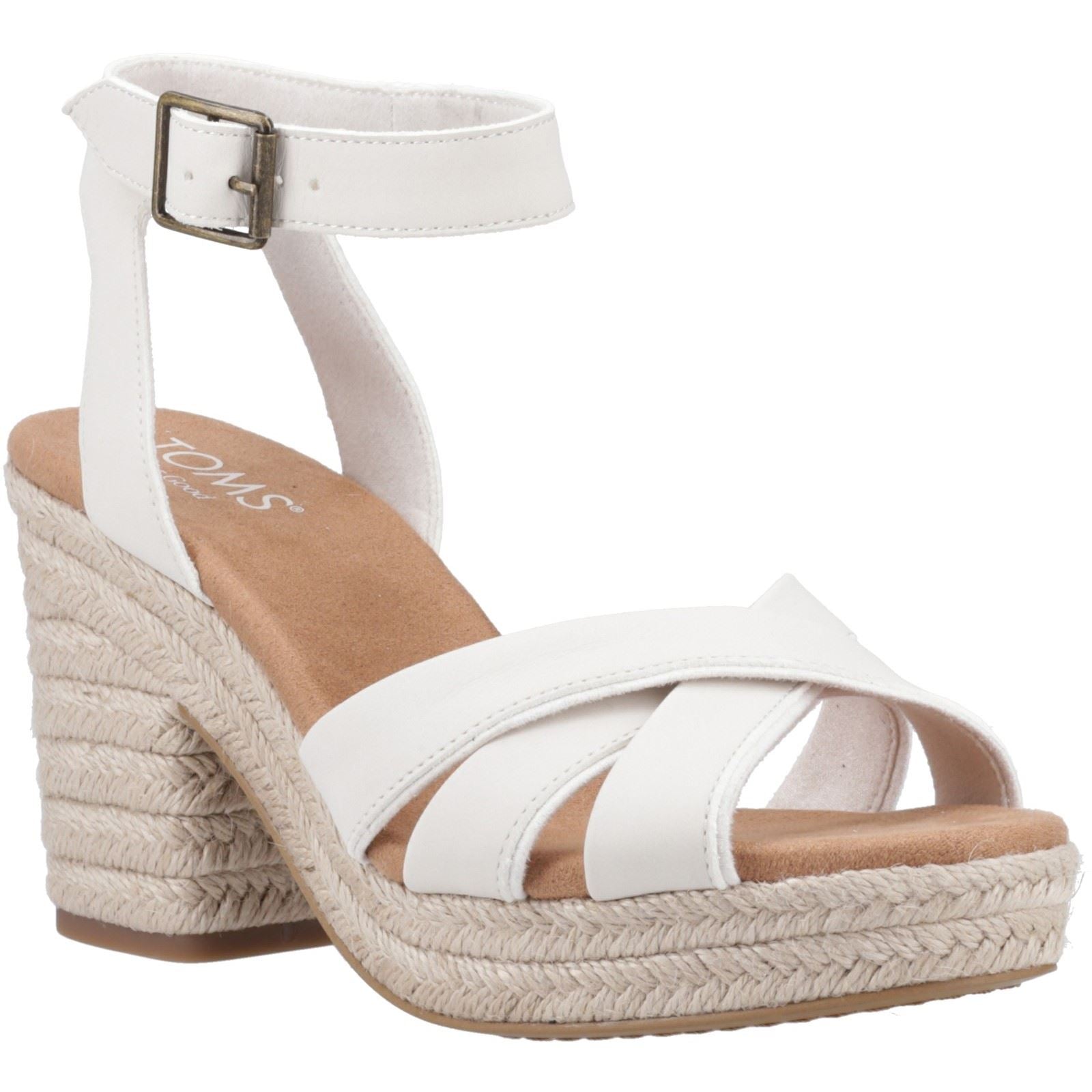 TOMS Majorca Strappy Sandales Pour Femmes En Cuir Couleur Sable Clair