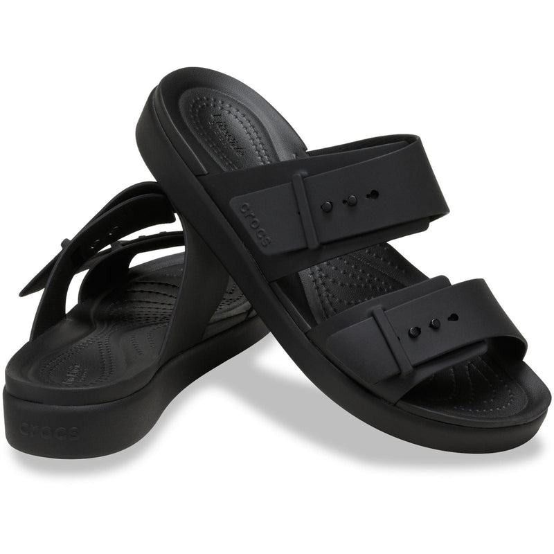 Crocs Brooklyn Buckle Sandales Noires Pour Femmes
