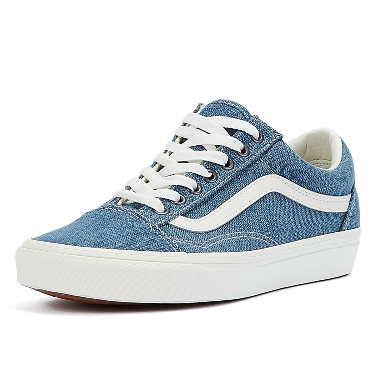 Vans Old Skool Baskets En Denim Bleu/Blanc À Motif En Filigrane
