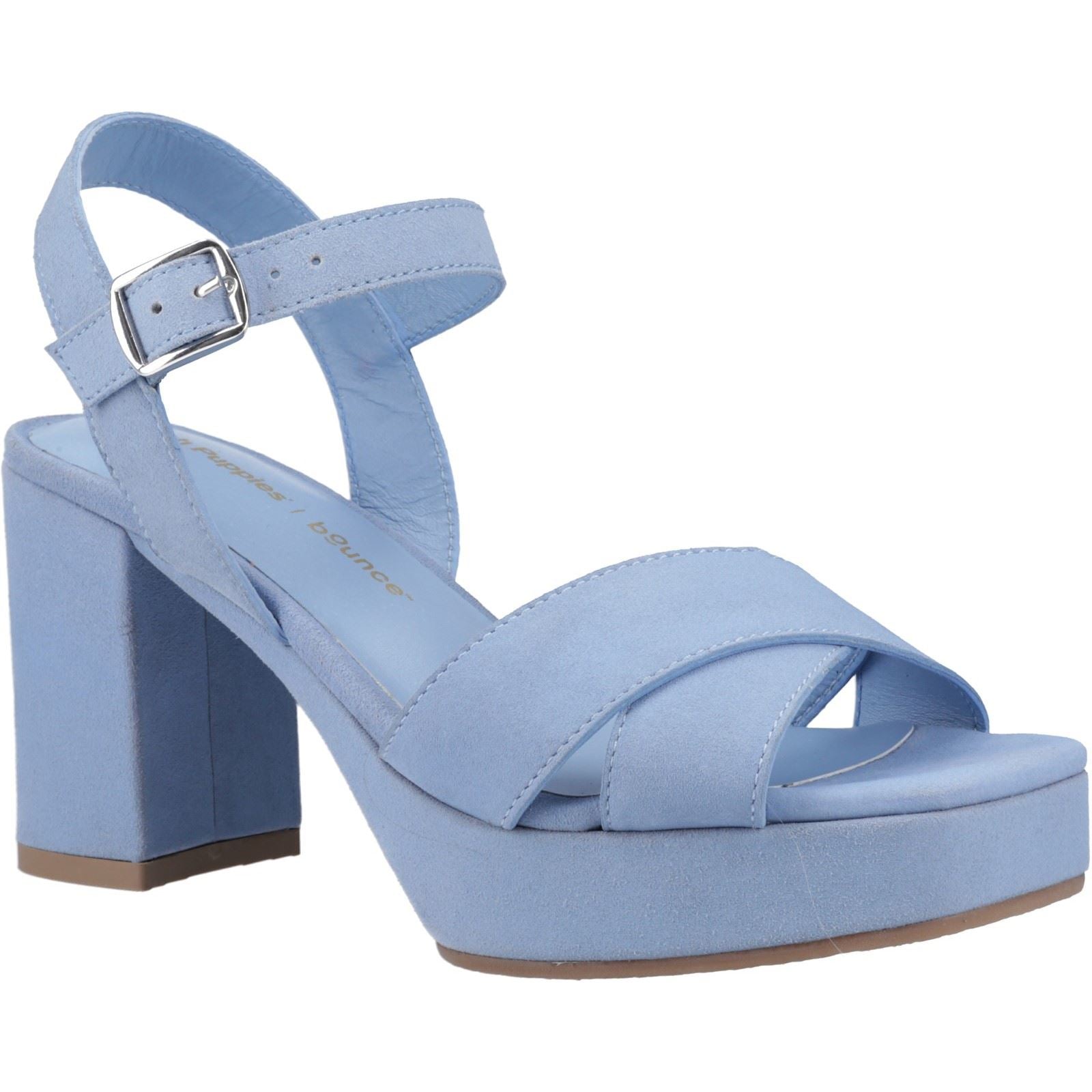 Hush Puppies Ophelia Sandales Bleues Pour Femmes En Suède