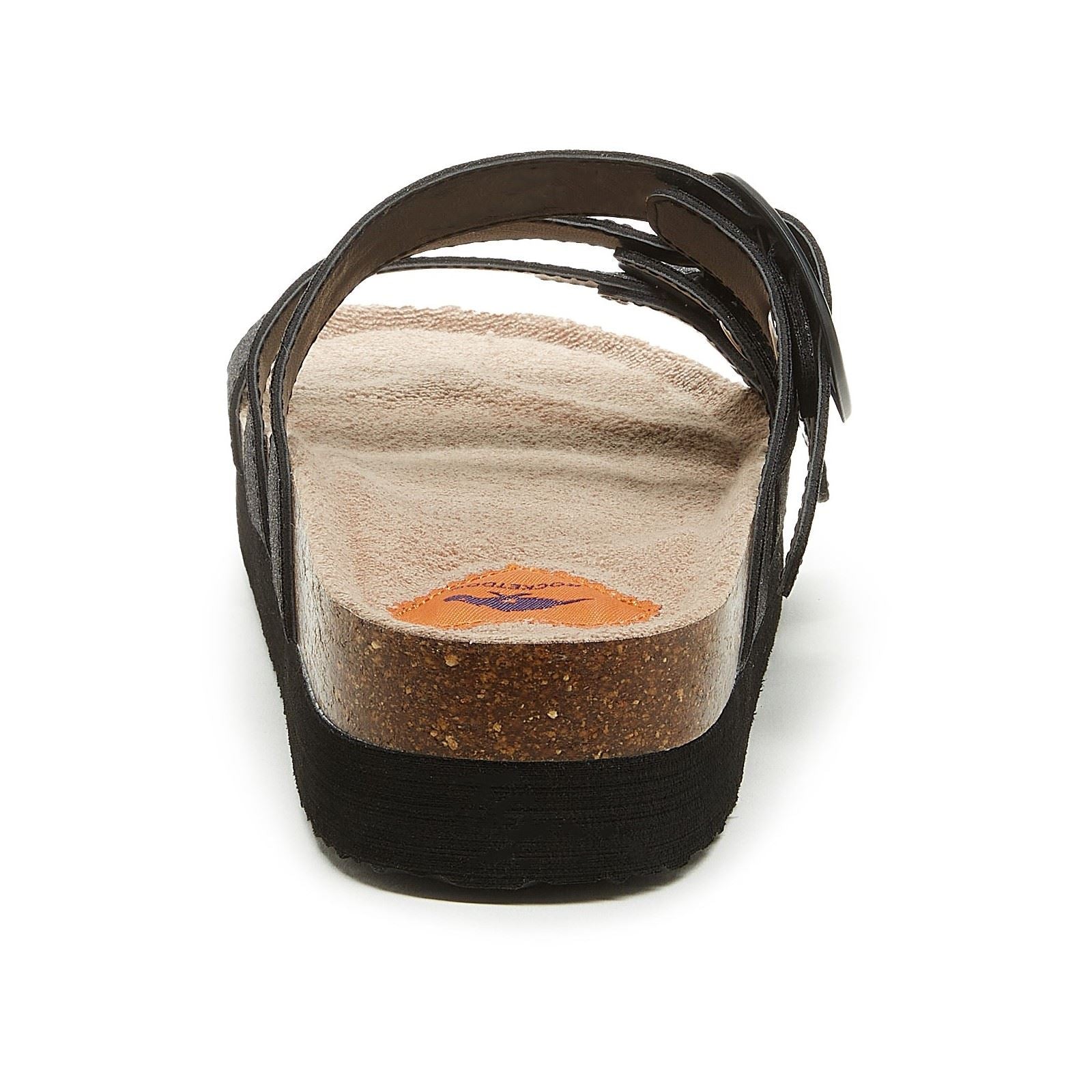 Rocket Dog Astor Glenn Glitter Sandales Noires En Tissu Pour Femmes