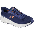 Skechers Edgeride Chaussures De Sport Pour Hommes En Textile Bleu Marine/orange.