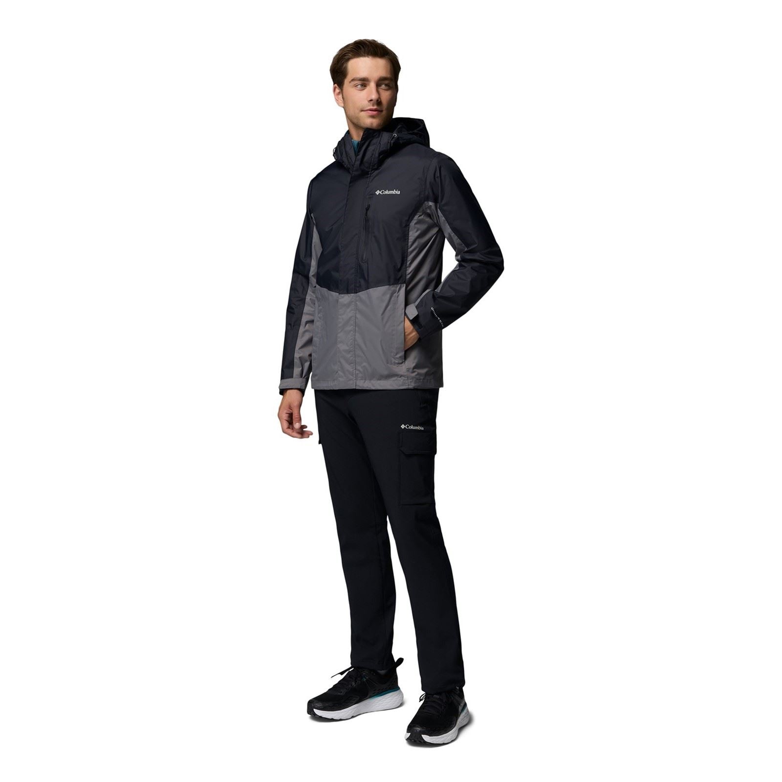 Columbia Pouring Adventure III Jacket Veste De Pluie Noire Pour Hommes