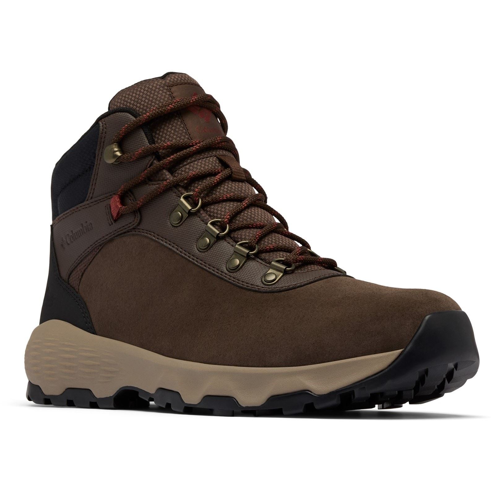 Columbia Newton Wander Bottes De Randonnée Suède En Cordovan/Épice Pour Homme