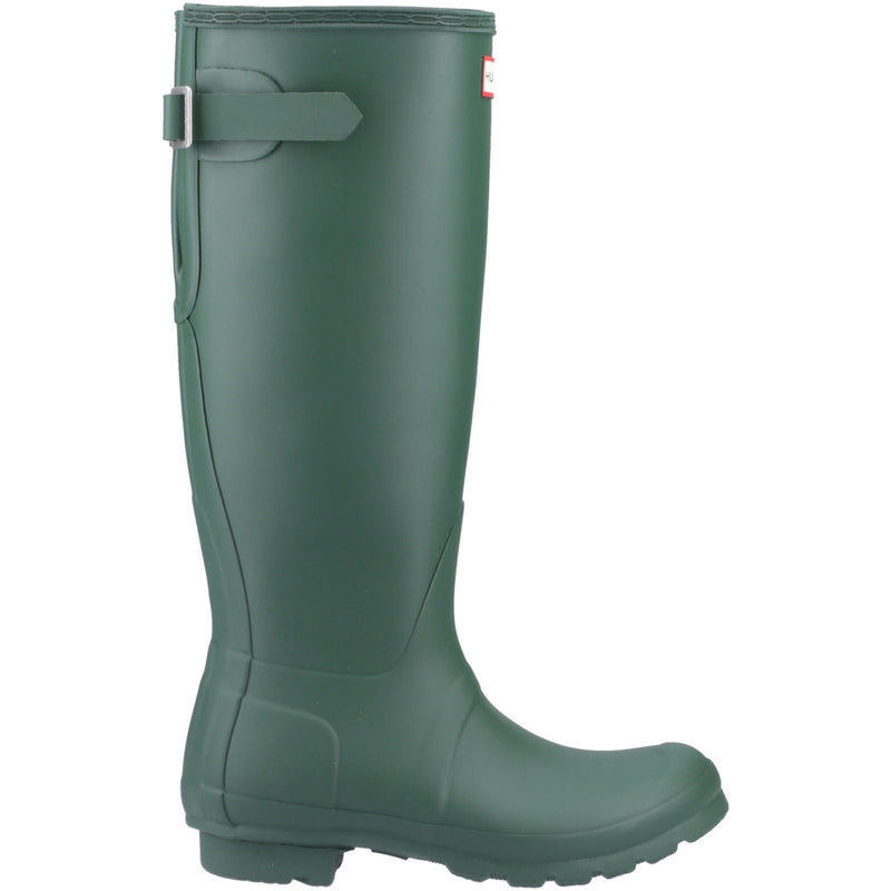 Hunter Original Tall Back Adjustable Bottes De Pluie En Caoutchouc Pour Femmes De Couleur Verte