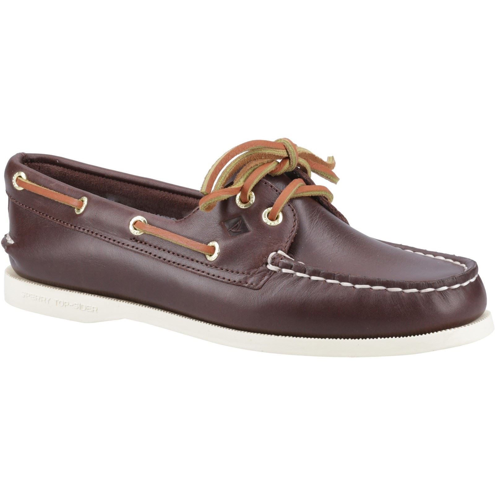 Sperry Authentic 2 Eye Chaussures Bateau Pour Homme En Cuir Marron