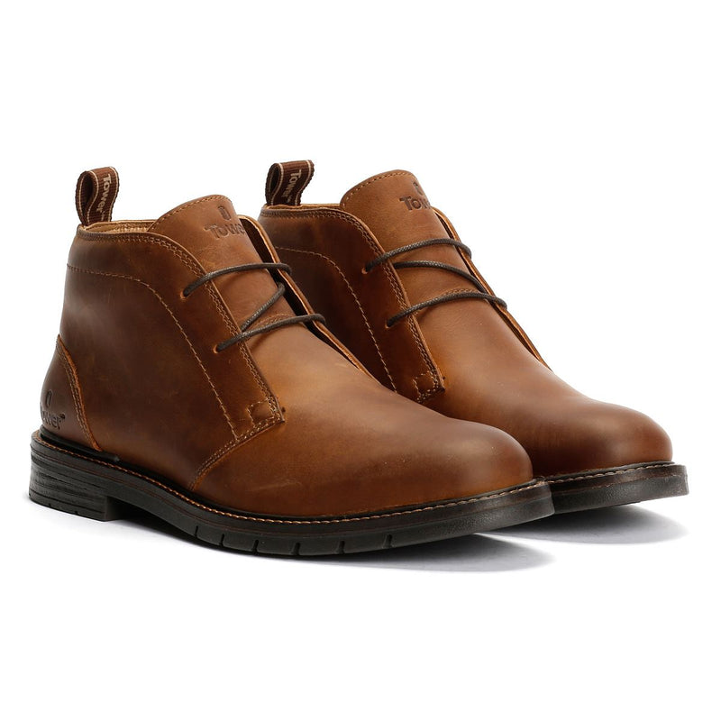 Tower London Armour Chukka Lace Bottes En Cuir Pour Hommes Fauve