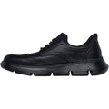 Skechers Garza Sully Chaussures En Cuir Noir À Lacets Pour Hommes