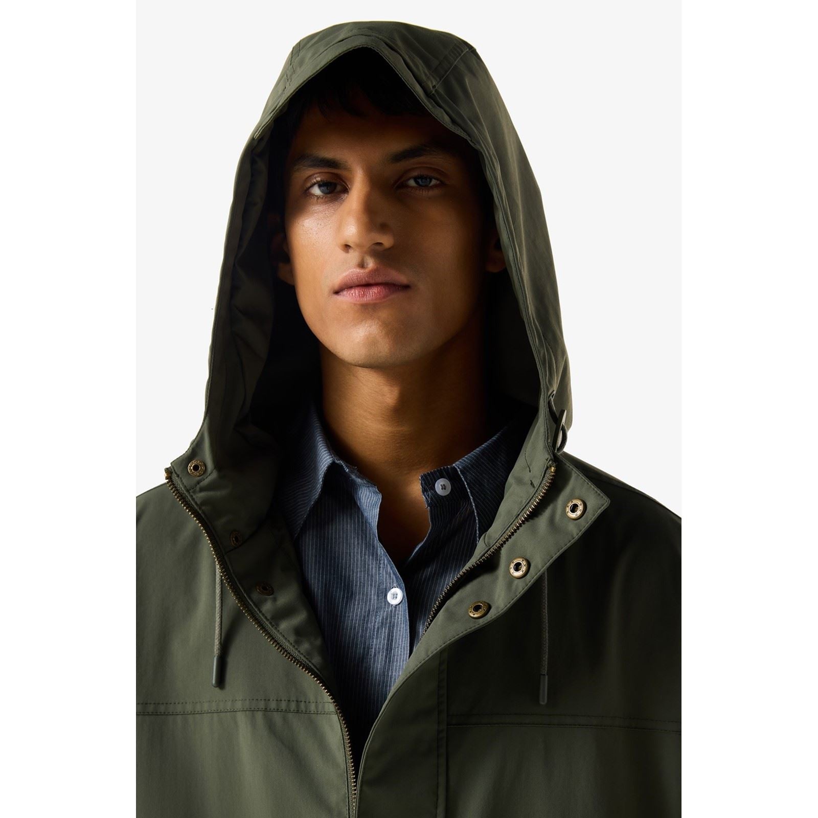 Hunter Lightweight Waterproof Parka De Pluie Verte Pour Homme