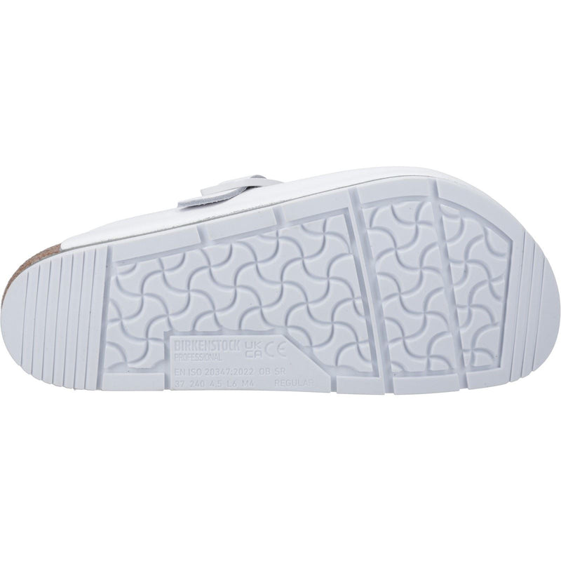 Birkenstock Boston Pro Sabots En Cuir Blanc Pour Femmes