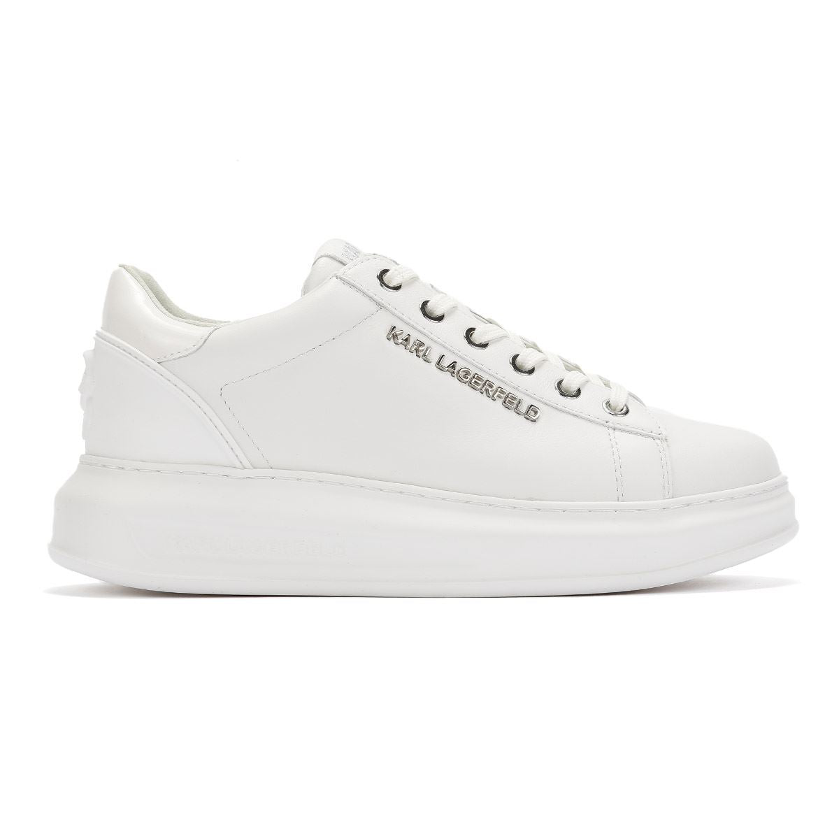 Karl Lagerfeld Kapri NFT Kounter Baskets Blanches En Cuir Pour Femmes