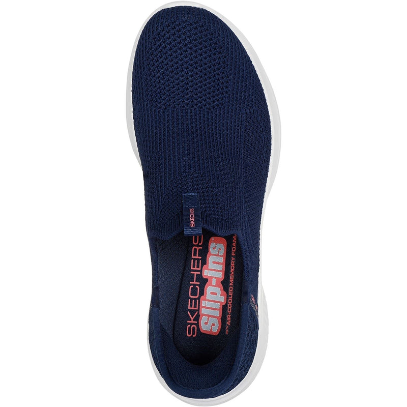 Skechers Ultra Flex 3.0 Easy Win Sneakers En Toile Pour Femmes De Couleur Marine