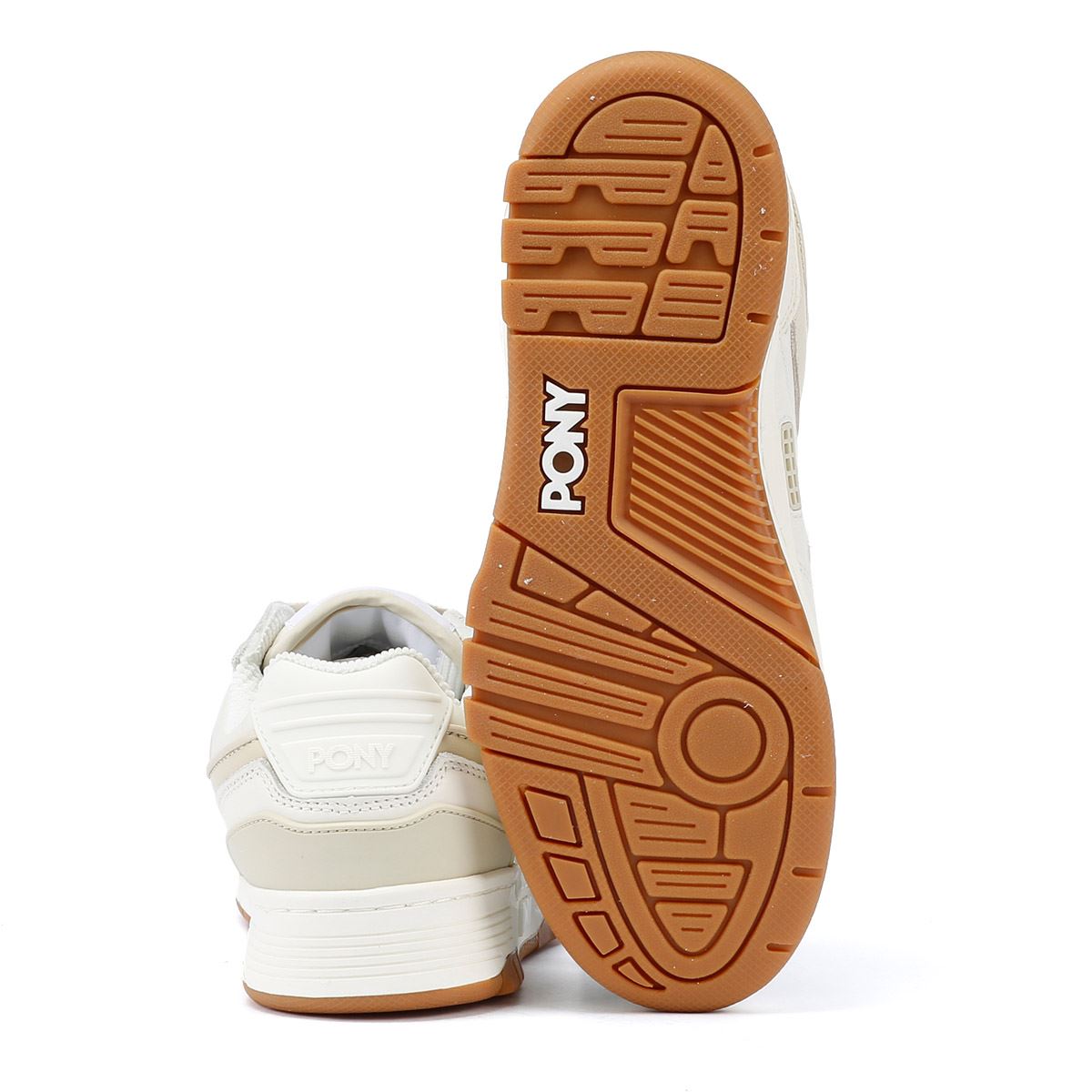 Pony M_100 Low Des Baskets/Écru Blanches En Cuir