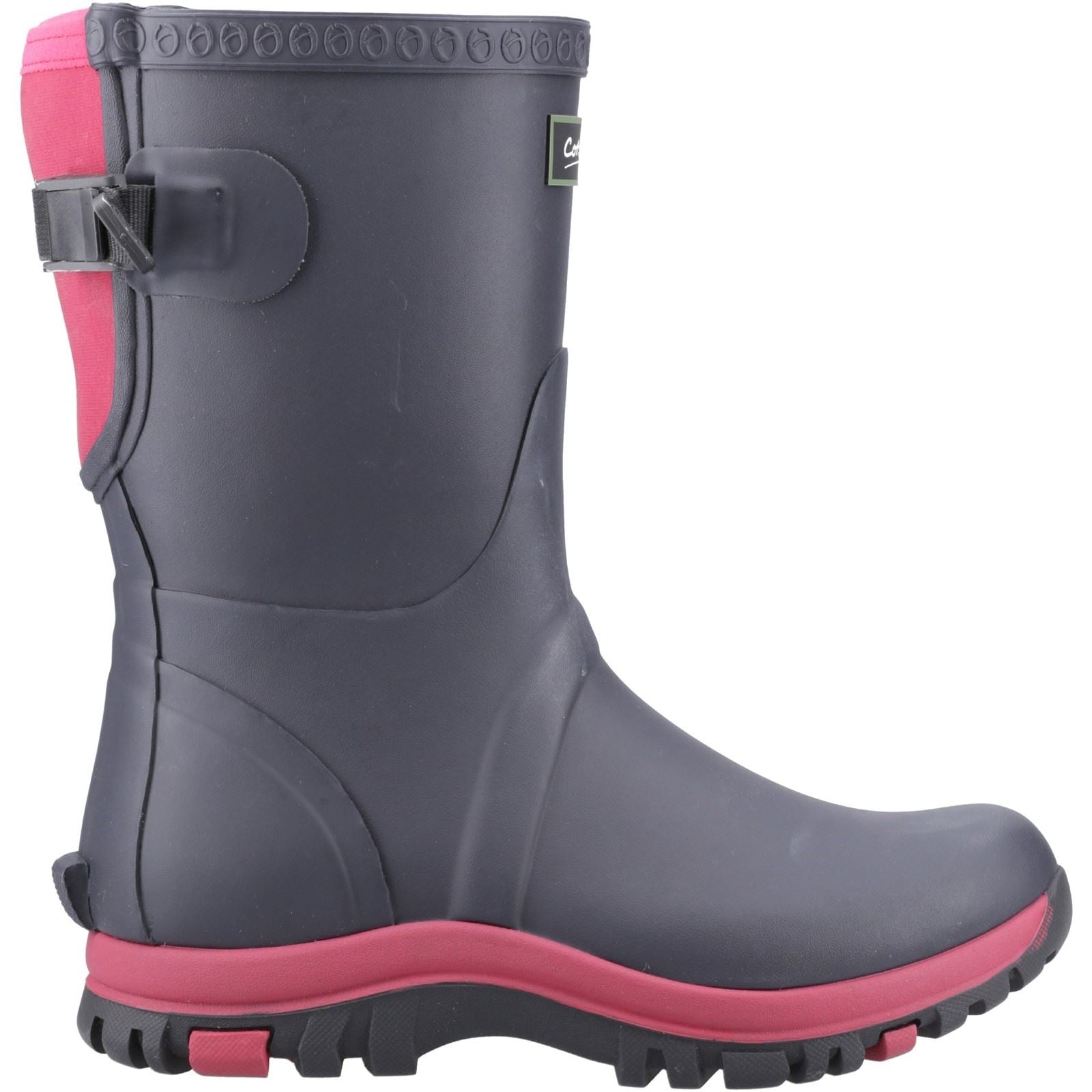 Cotswold Realm Bottes En Caoutchouc Pour Femmes Bleu Marine/Rose