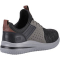 Skechers Delson 3.0 Cicada Wide Baskets Homme Noires/Grises En Textile