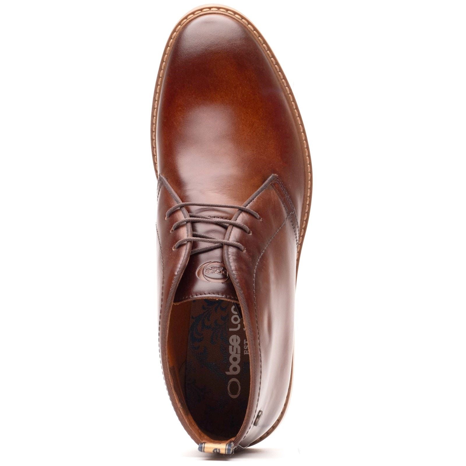 Base London Carlton Bottines En Cuir Pour Hommes Tan