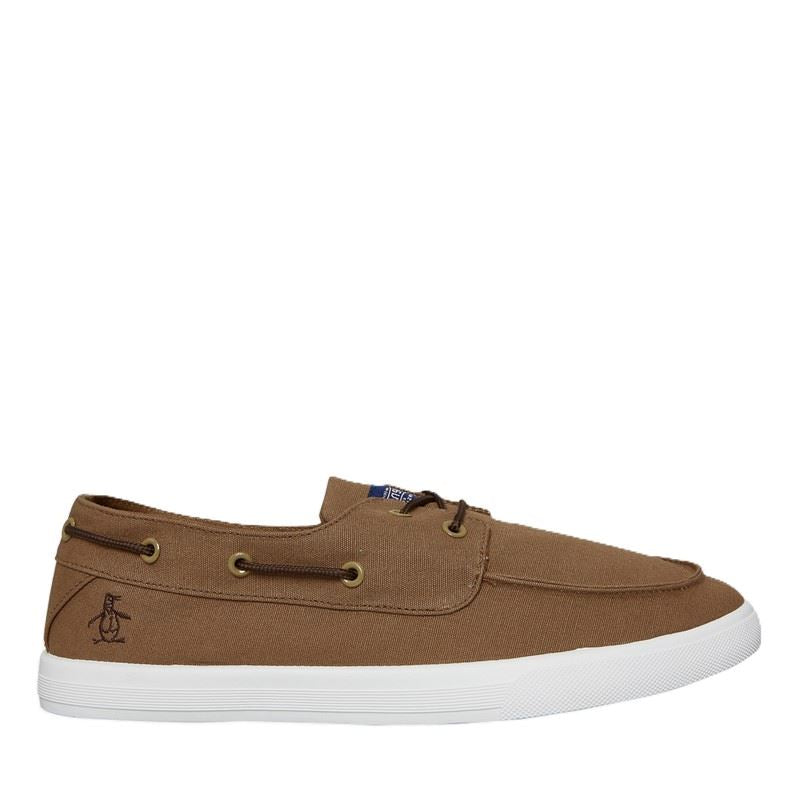 Penguin Sailor Chaussures À Lacets Marron En Toile Pour Hommes