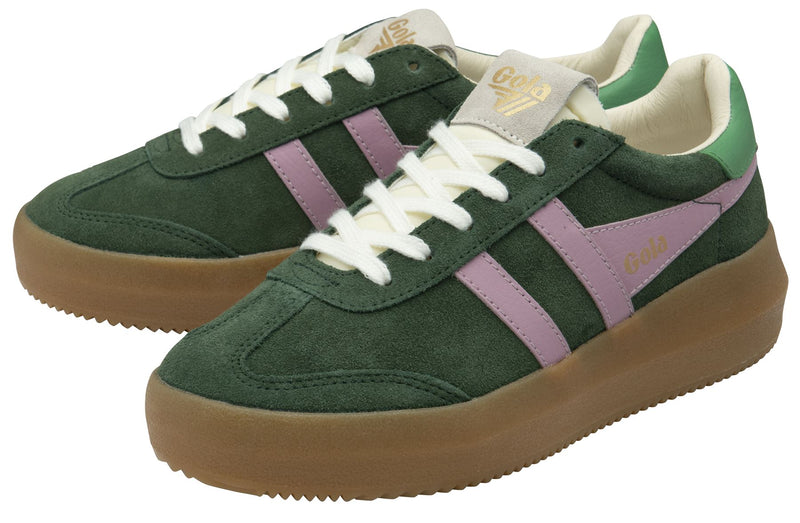 Gola Athena Baskets Vertes Pour Femmes Suede