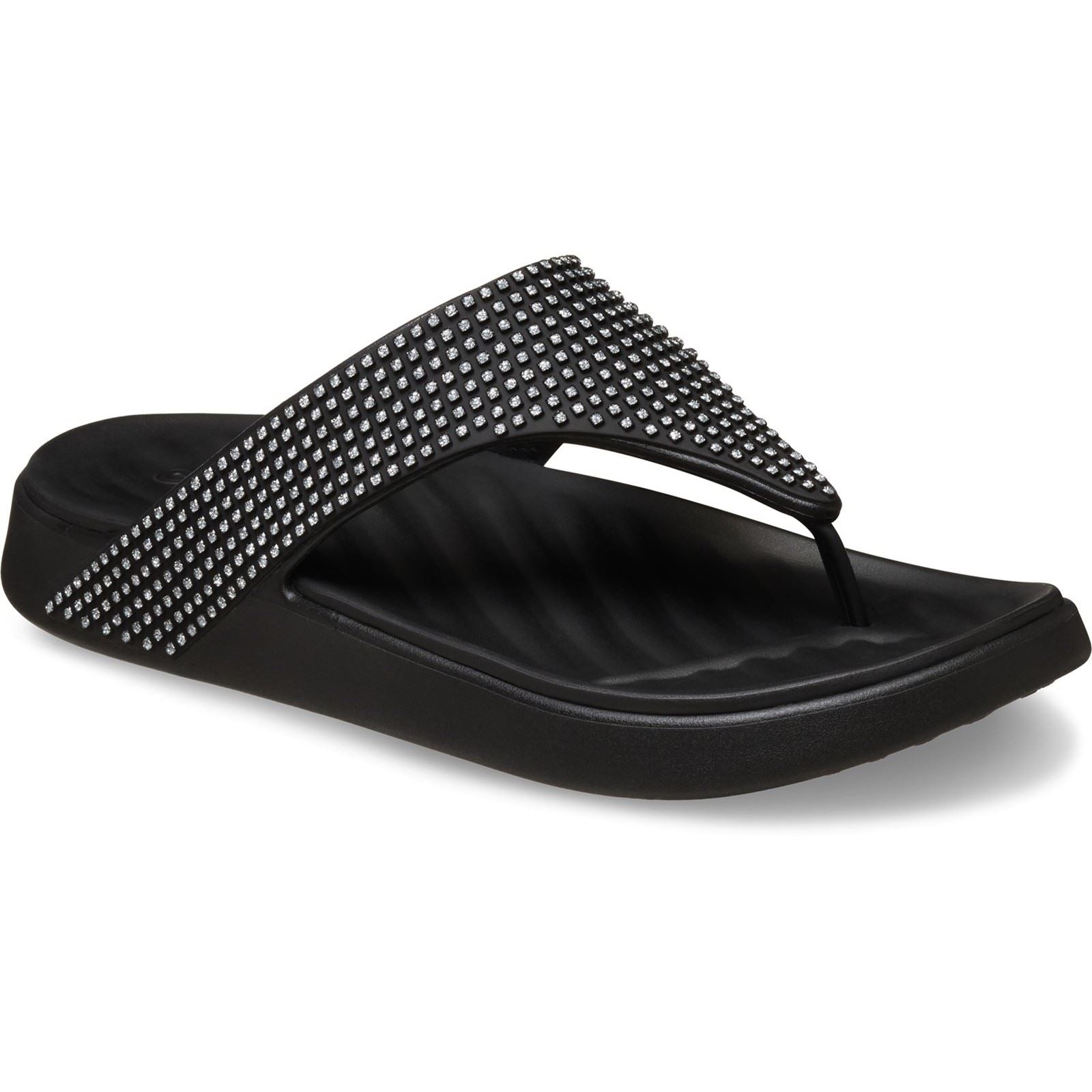 Crocs Getaway Triangle Sandales Noires Pour Femmes En Eva