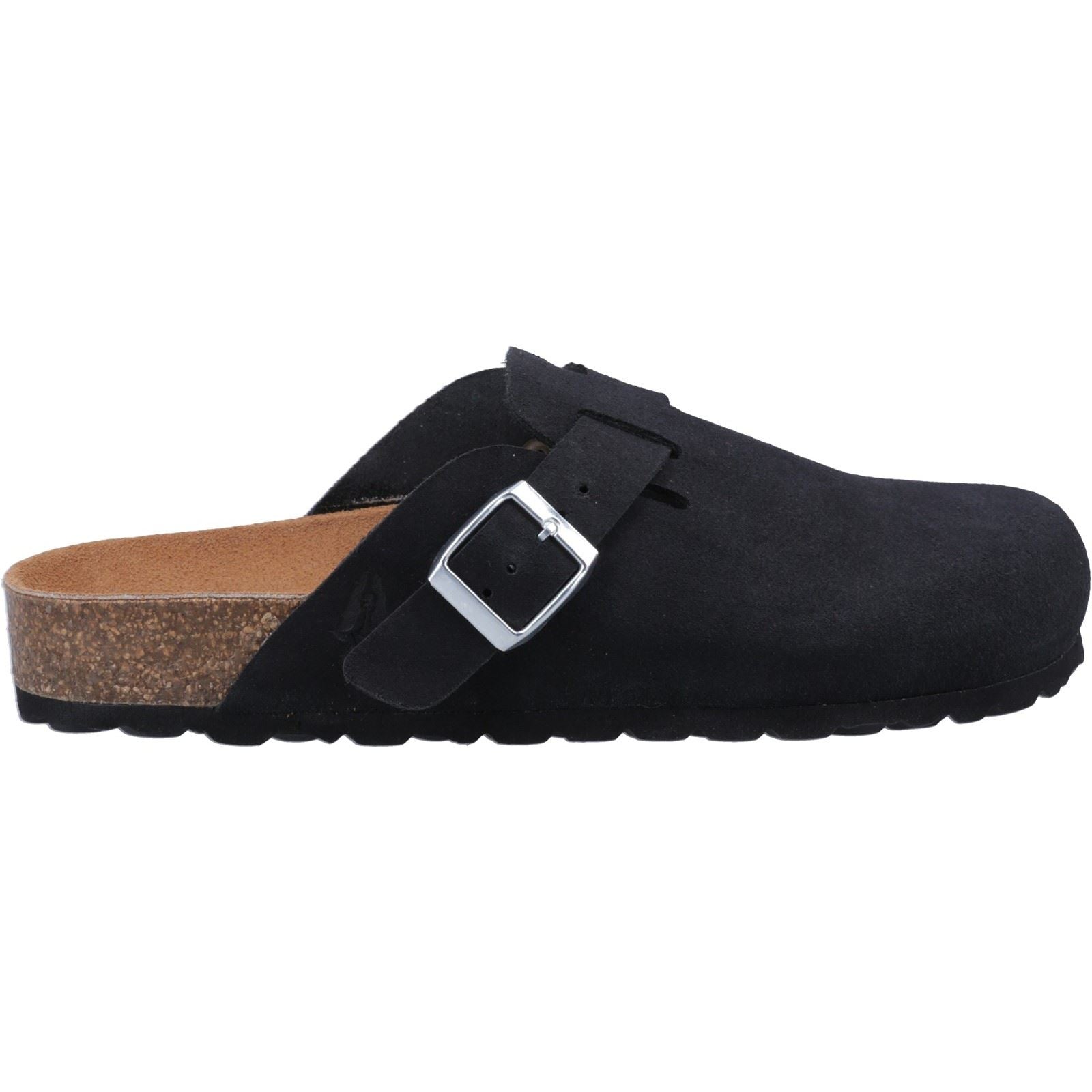 Hush Puppies Bailey Mules Noires Pour Femmes En Suède