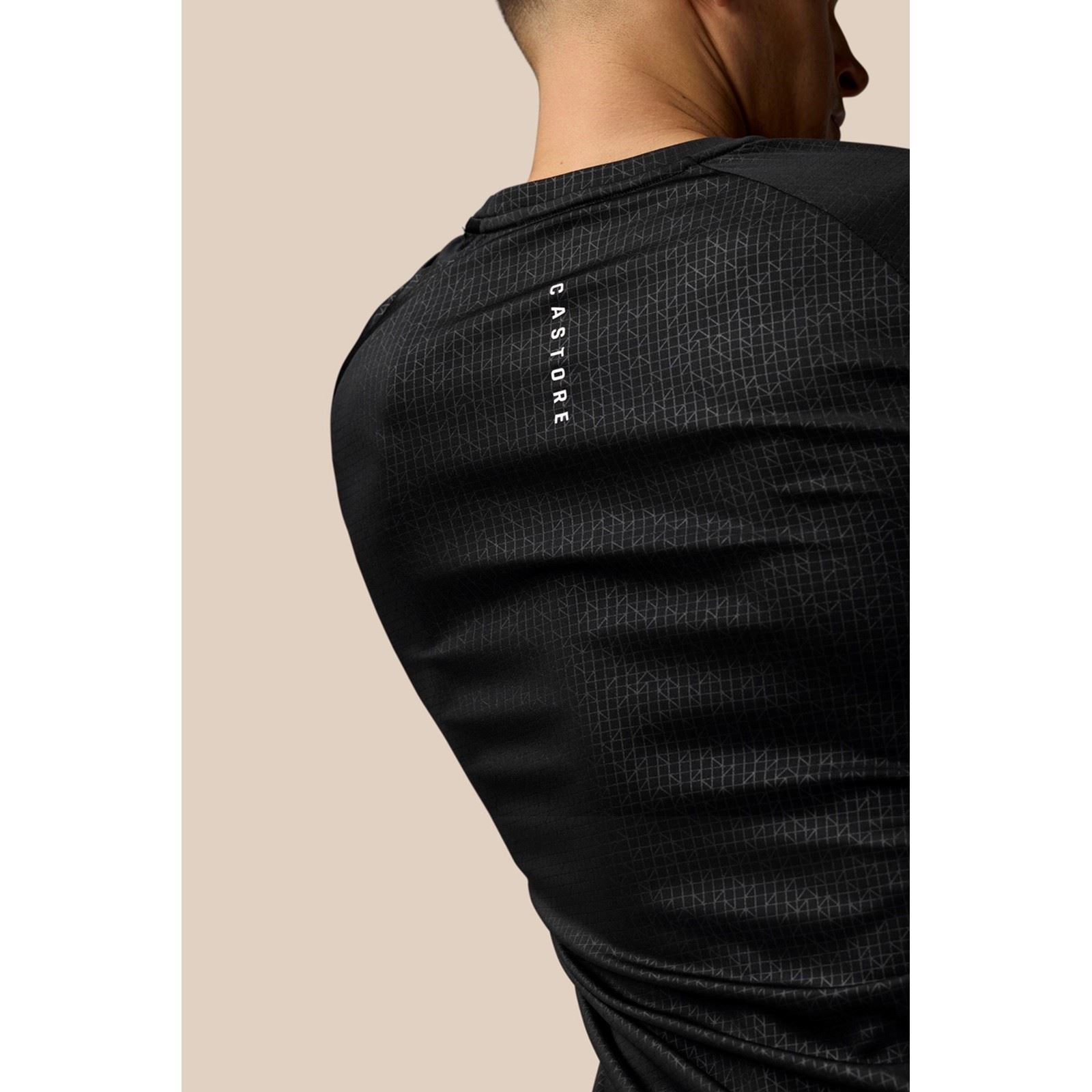 Castore Adapt T-Shirt De Sport Actifs Pour Hommes En Polyester Noir