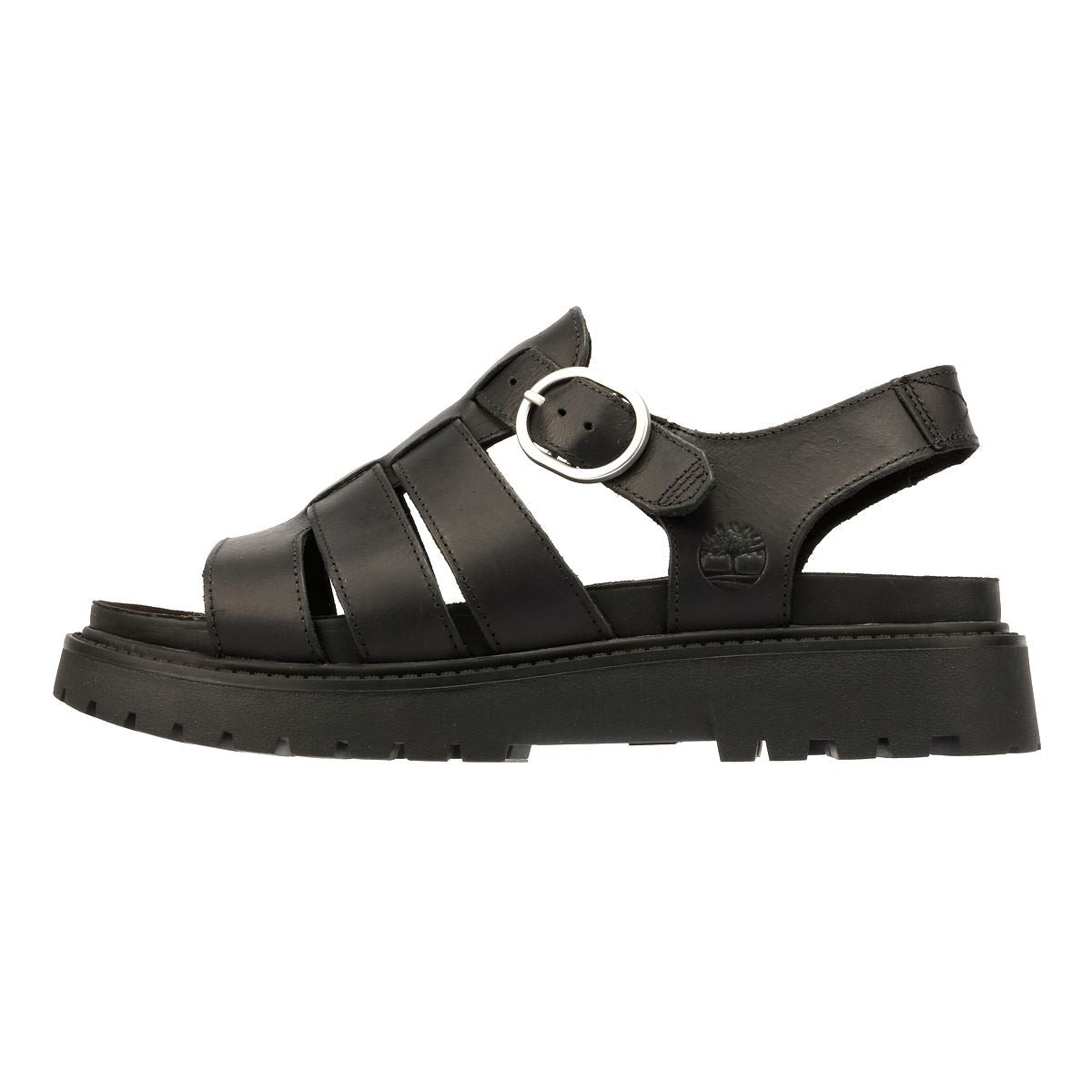 Timberland Clairemont Way Fisherman Sandales Noires Pour Femmes En Cuir