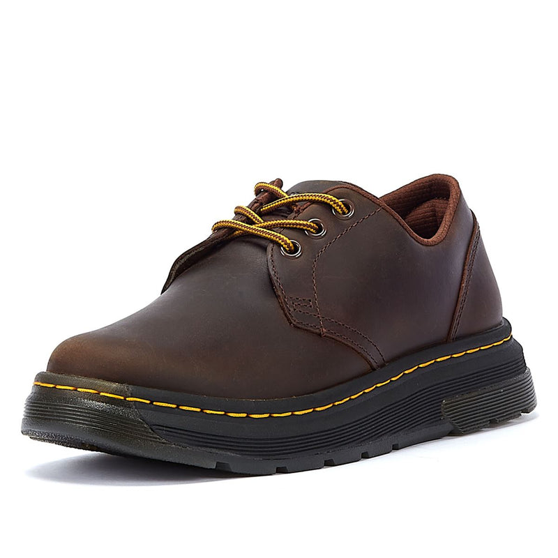 Dr. Martens Chaussures À Lacets Crewson Lo Crazy Horse Marron Foncé