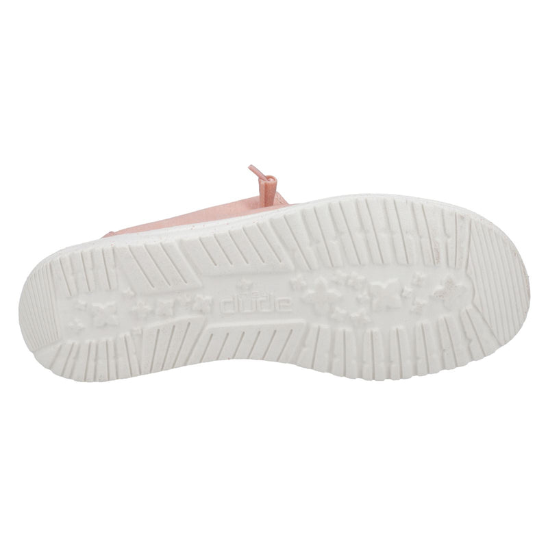 HEYDUDE Wendy Canvas Mocassins Roses En Coton 100% Pour Femmes