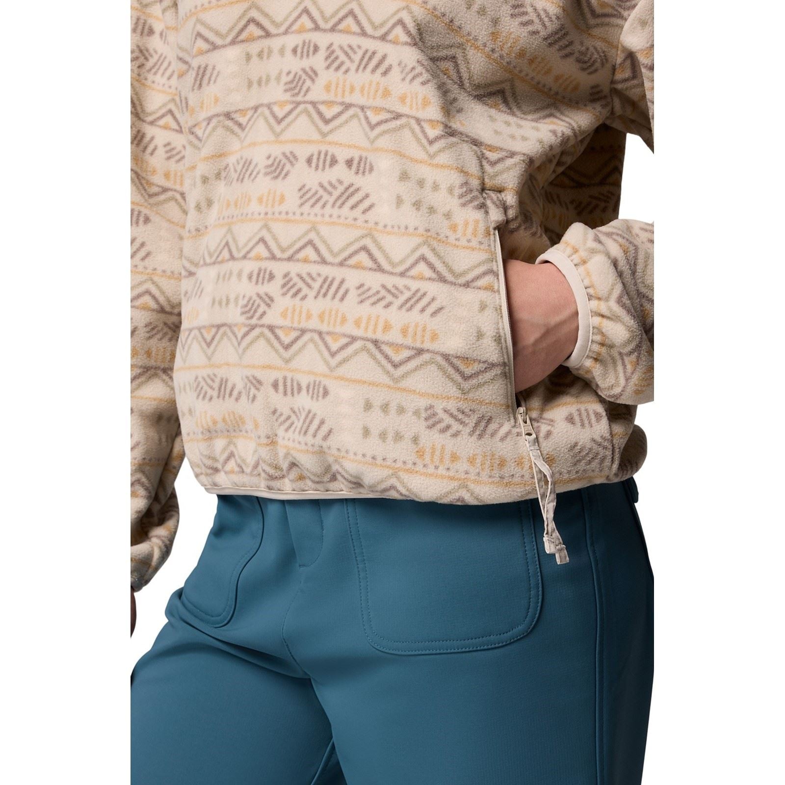 Columbia Sequoia Grove Printed Half Zip Pull En Polyester Pour Femme Marron