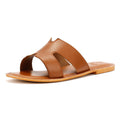 Tower London Cut Out Mules En Cuir Pour Femmes Marron