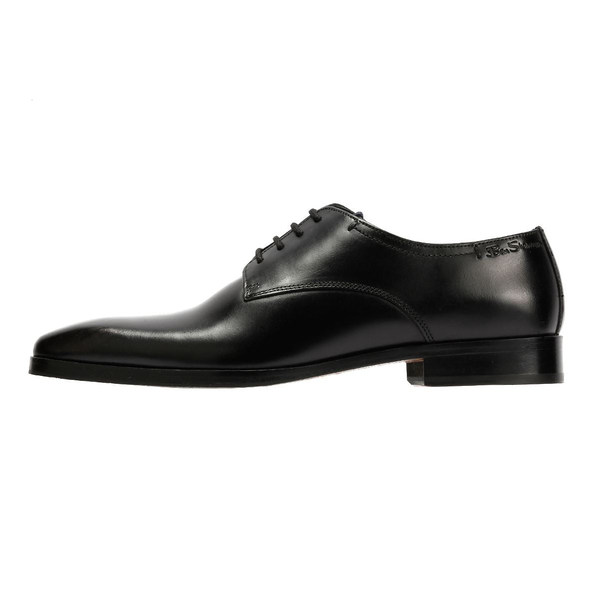 Ben Sherman Kenton Chaussures Noires En Cuir Pour Homme À Lacets