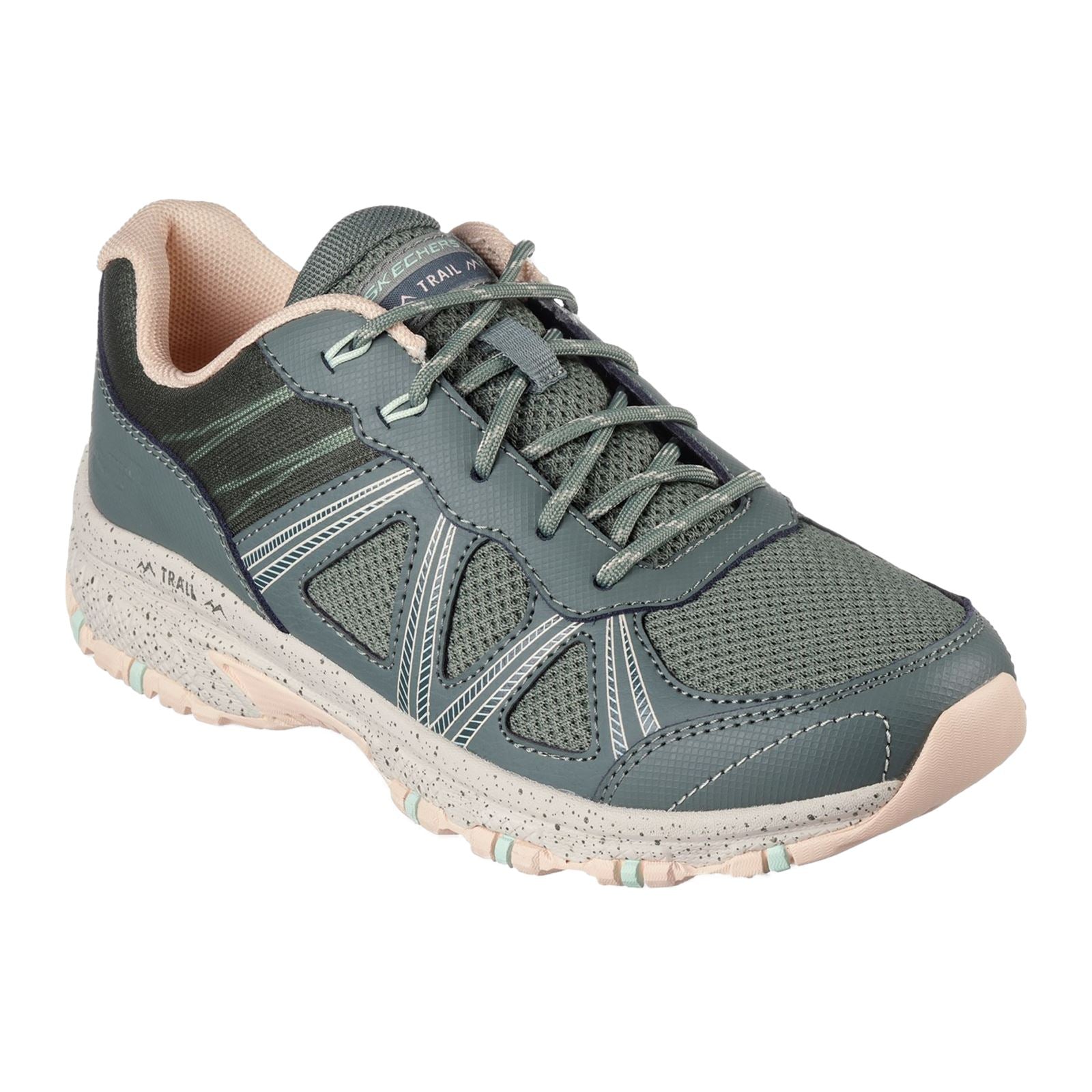 Skechers Hillcrest Ridge Baskets En Cuir Pour Femmes Couleur Olive