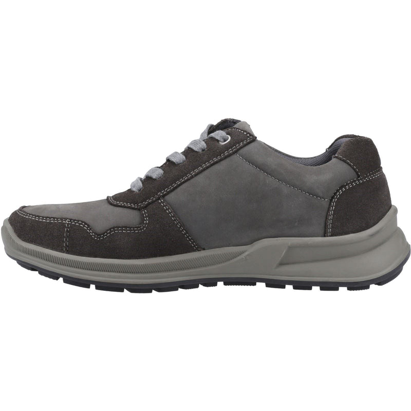 Hush Puppies Alexander Chaussures Pour Hommes En Cuir Gris À Lacets
