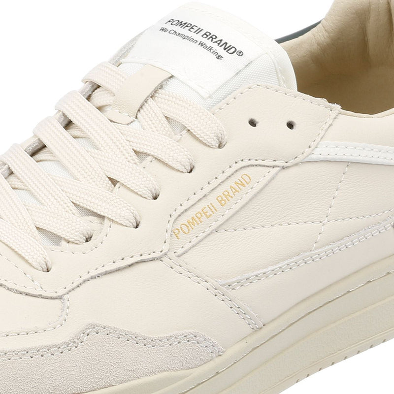 Pompeii Elan Leather Ecru Jasper Baskets Blanches En Cuir Pour Hommes