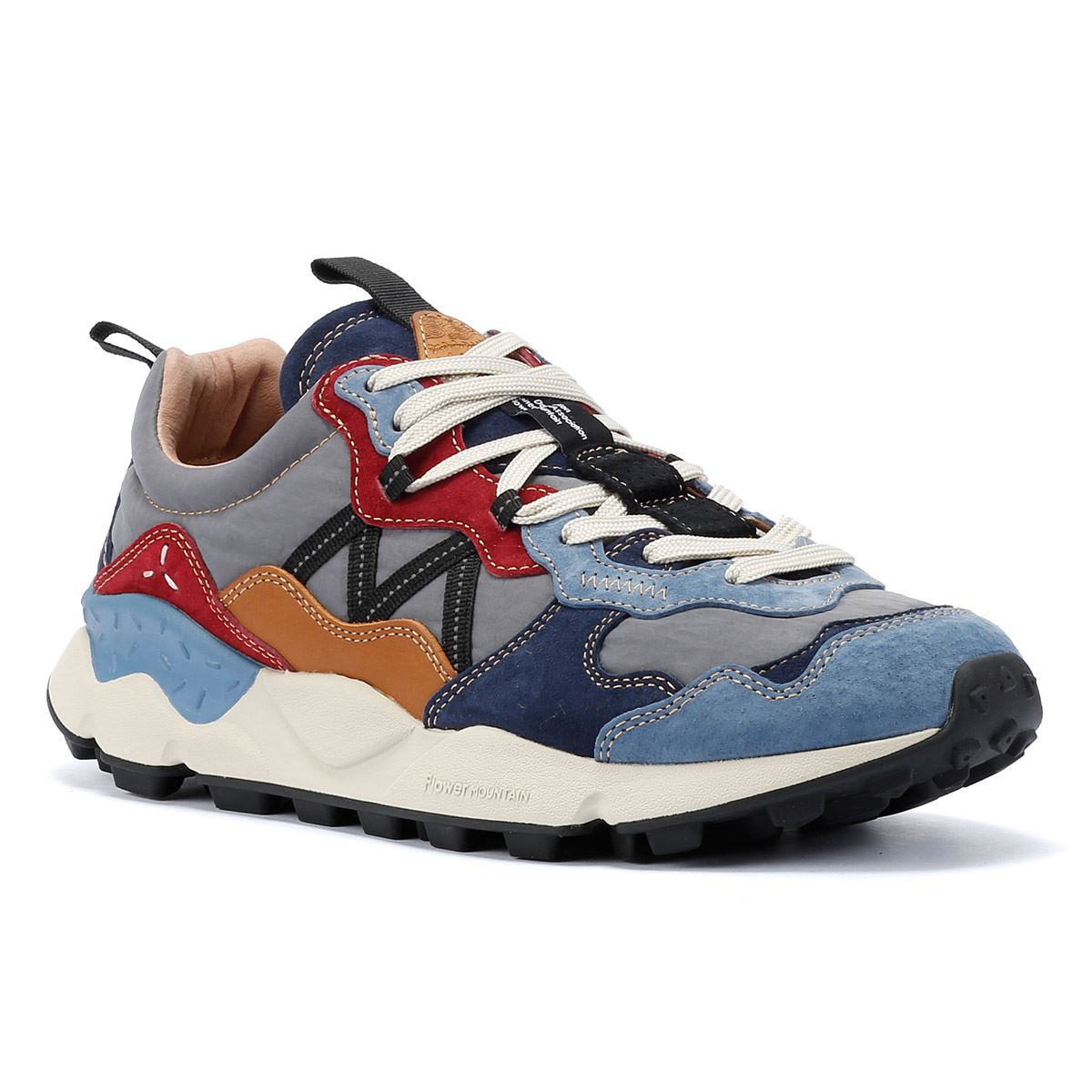 Flower Mountain Lenzan Baskets Bleu En Daim Pour Hommes